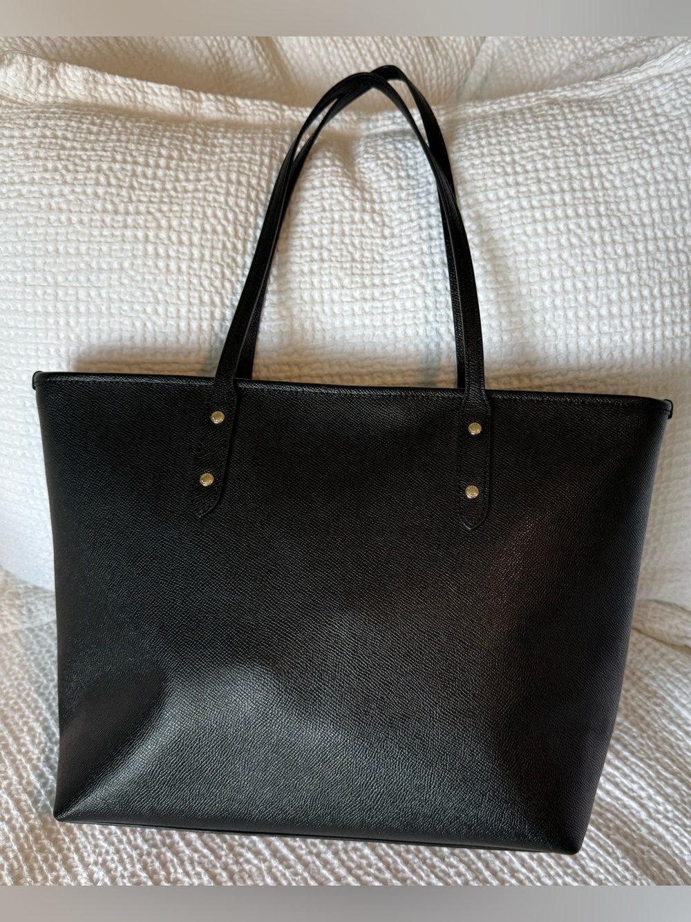 Coach F58848 Black Crossgrain Leather City Zip Tote - Picture 3 of 11